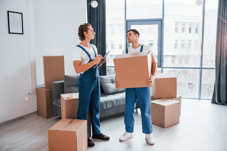 holds-notepad-with-document-two-young-movers-blue-uniform-working-indoors-room_146671-52185 (1)